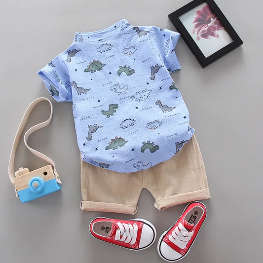 Conjunto para bebe / B87 Dino-Azul