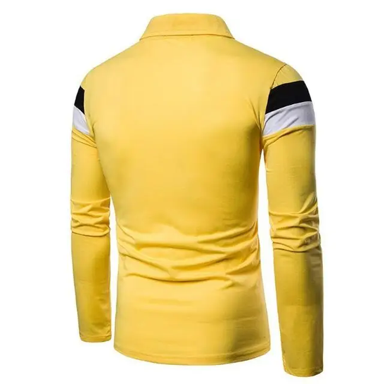 Camisa Manga Larga Tipo Polo /Amarillo N06