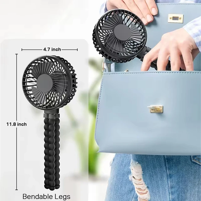 Ventilador Tripode Recargable/ Negro RS04