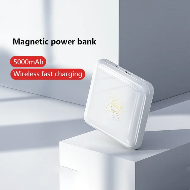 Mini cargador inalambrico para celular/ Blanco DM09