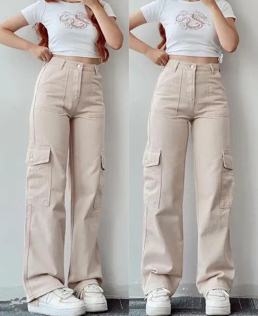 Pantalon Cargo para Mujer / Beige AM04