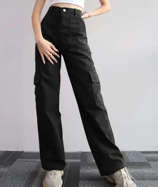 Pantalon Cargo para Mujer / Negro AM04