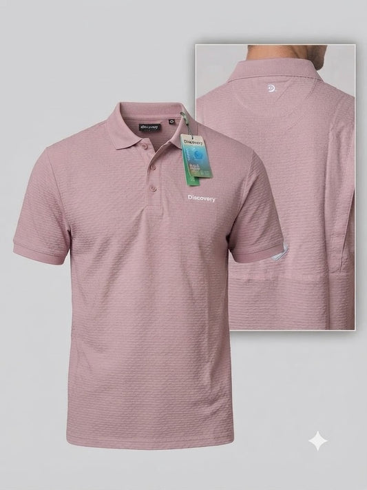 Camisa Tipo Polo Marca Discovery - Rosa vieja NK10