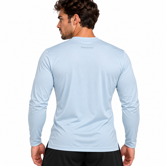 Camiseta Manga Larga para Caballero - KCN180 Azul Claro