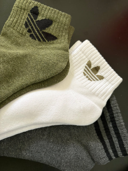 3 Pack Calcetas Adidas-Colores Mixtos US32