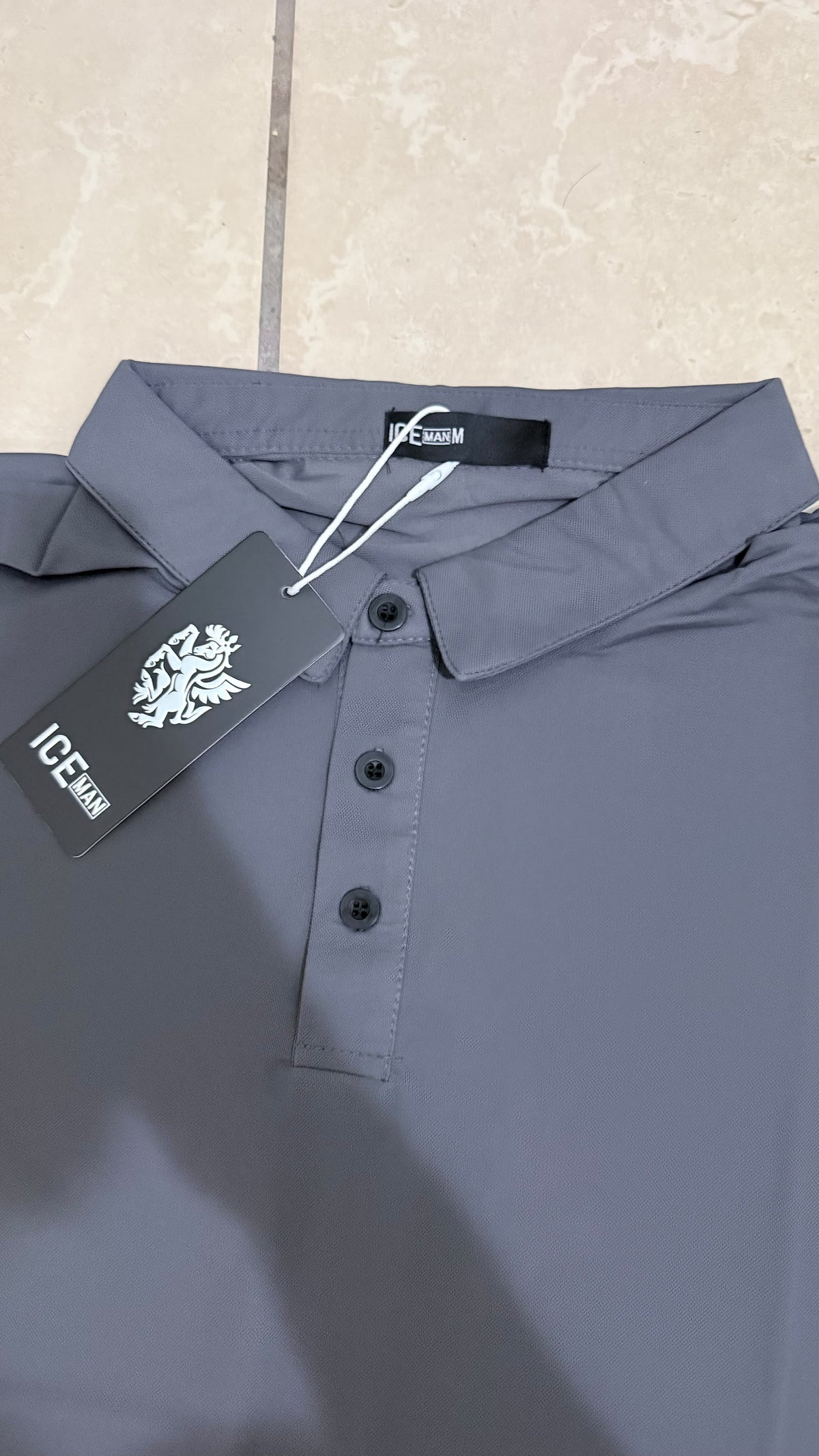 Camisa Ice Man Tipo polo Premium NK36 Gris
