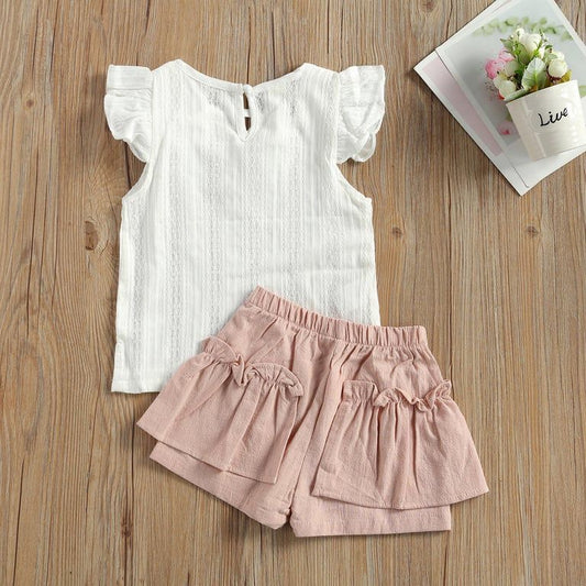 Conjunto para niña / RA51 / Blanco Rosa