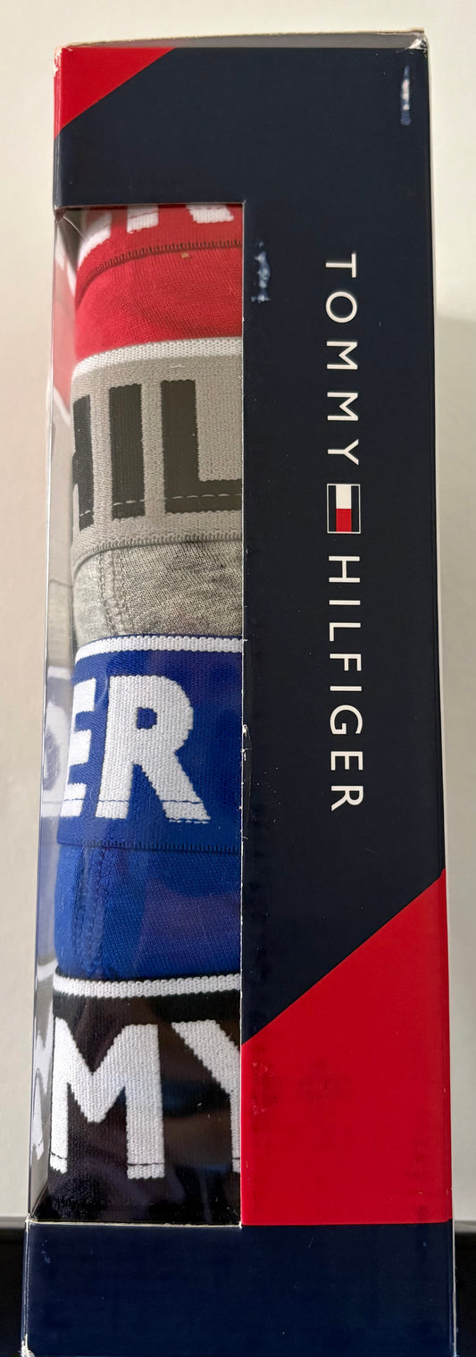 4 Pack Boxer Tommy Hilfiger-Rojo, Gris, Azul y Negro US24