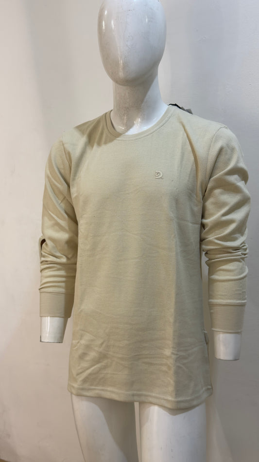 Camiseta Manga Larga Discovery para Caballero - Beige KCN14