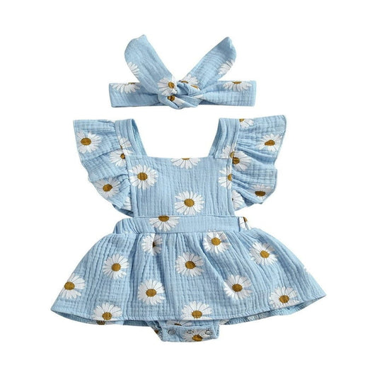 Mameluco tipo vestido para niña / RA101 /color celeste