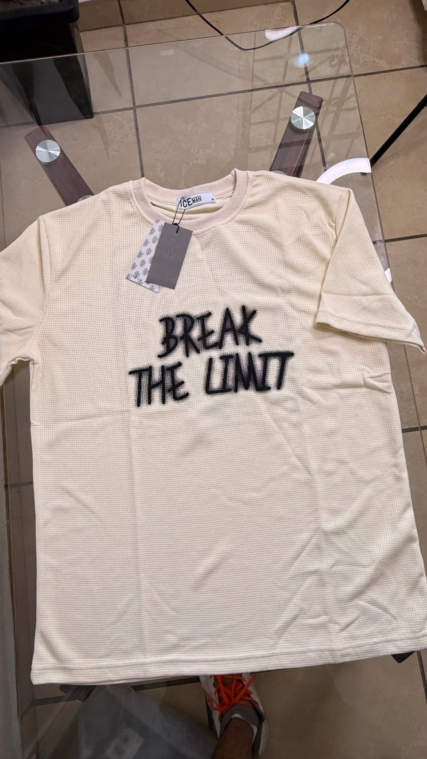 Camiseta marca ICE Man - Beige KCN47
