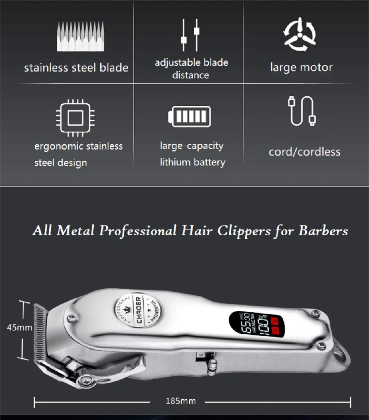 (Copia) Maquina Profesional Inalambrica para corte de cabello /k14