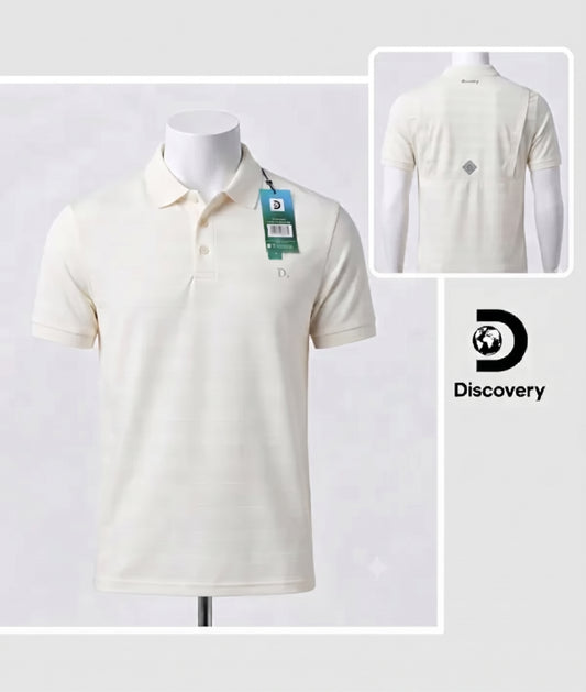 Camisa Tipo Polo Marca Discovery -Blanco NK09