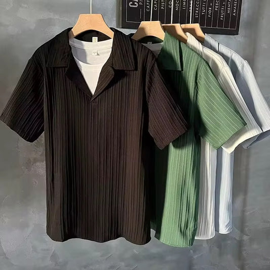 Camisa casual tipo polo/ IM21 - Negra