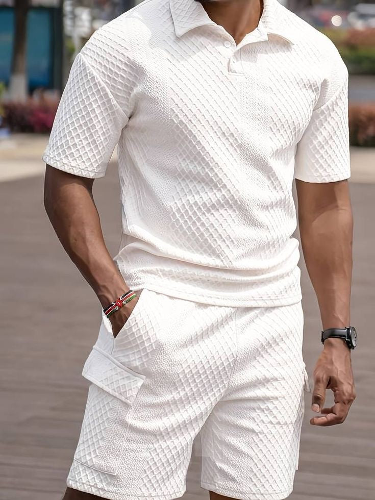 Set Short y Camisa /Blanco K162