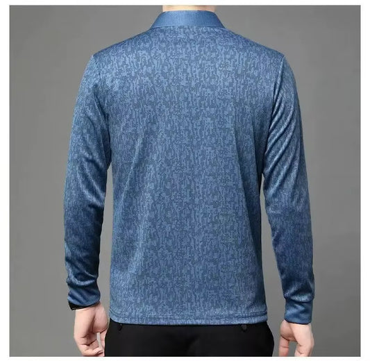 Camisa manga larga para Caballero Tipo Polo/Azul N28