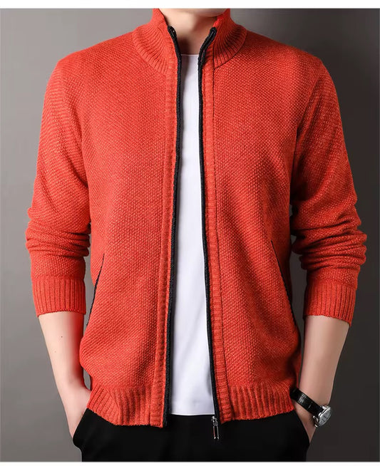 Cardigan para caballero / Naranja K83