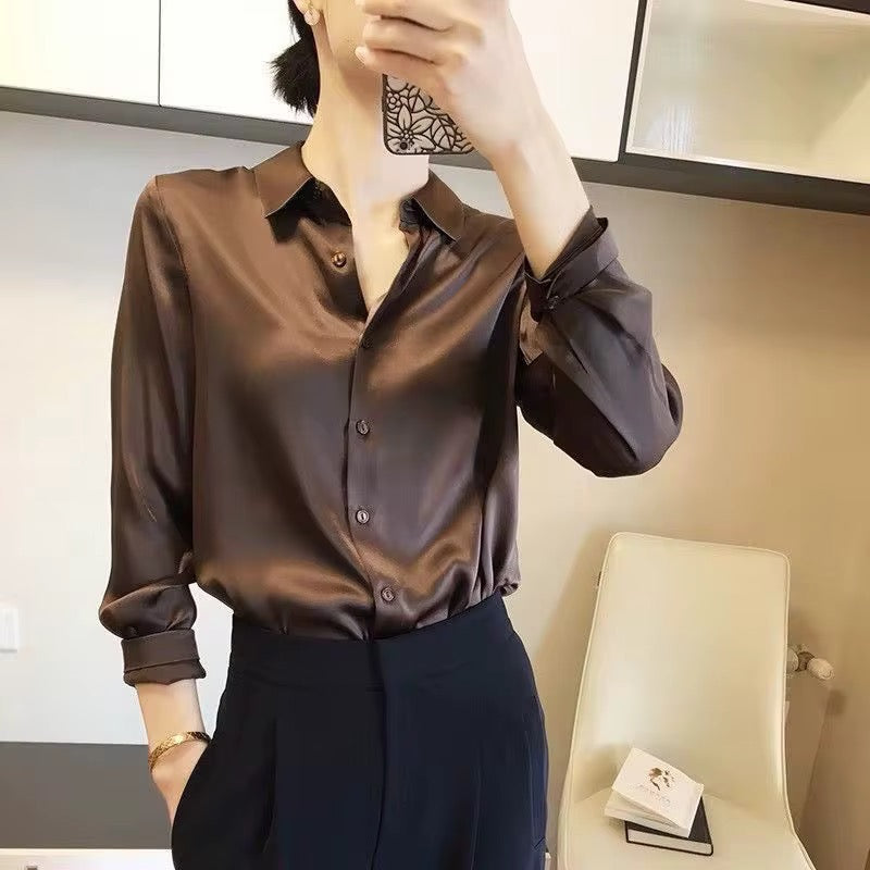 Camisa formal para Mujer /Cafe DG06