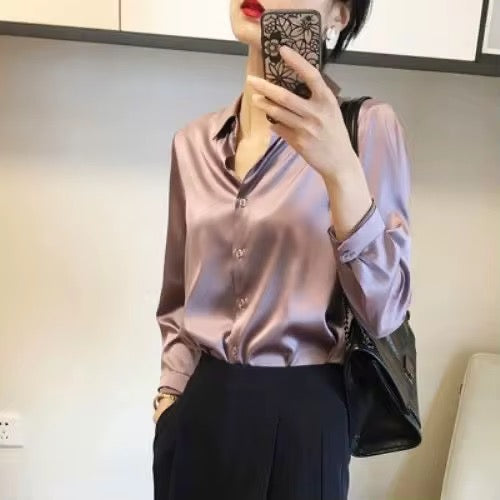 Camisa formal para Mujer /Morado Lila DG06