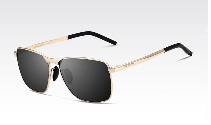 Lentes de Sol 2026 / Negro-Dorado C155