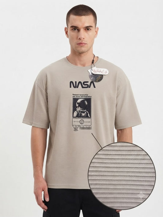 Camisa Oversize marca Mission Space/ Beige KCN37