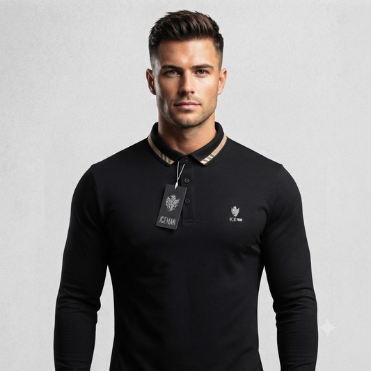 Camisa manga larga Ice Man/ Negro NK17