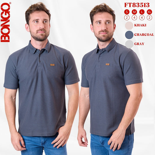 Camisa Bongo Tipo Polo - Charcoal KCN09
