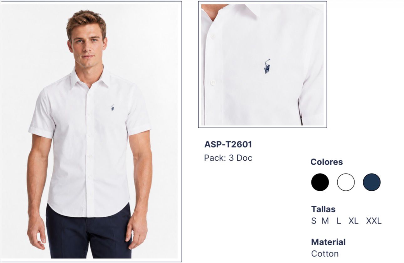 Camisa Polo Club Alexander Smith Formal Blanco NK24