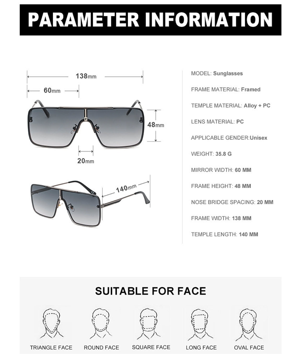 Lentes de Sol 2026 / Nego C87