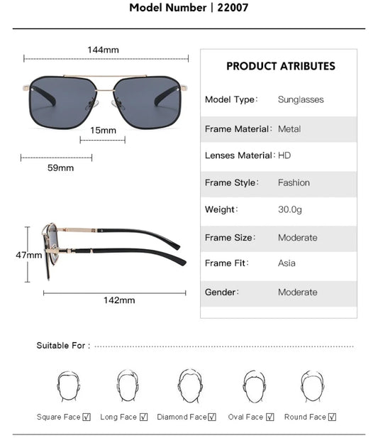Lentes de Sol 2025 / Negro C101