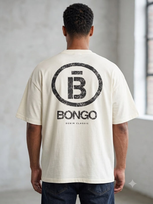 Camiseta Bongo para Caballero Oversize - Crema KCN10