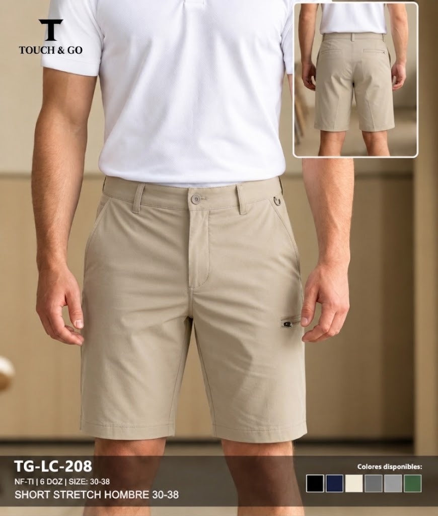 Short Casual Touch & Go para Caballero/ NK34 Beige