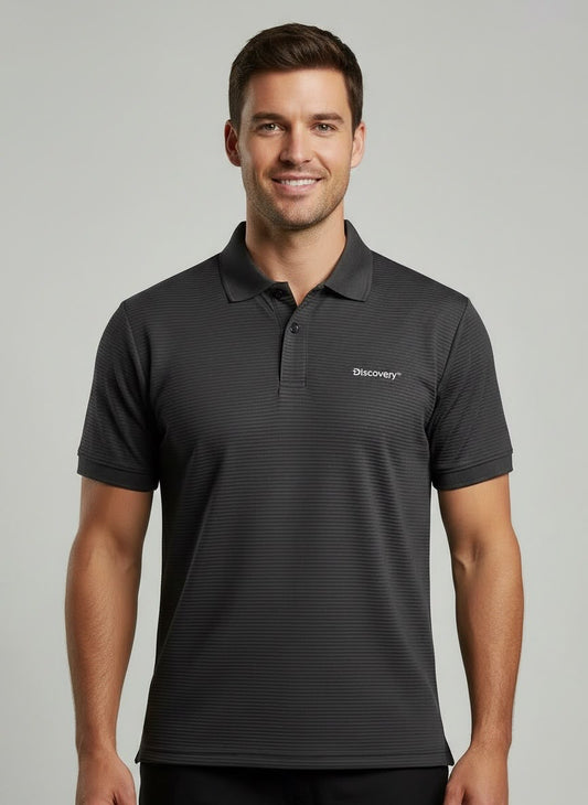Camisa Tipo Polo Marca Discovery Negro NK07
