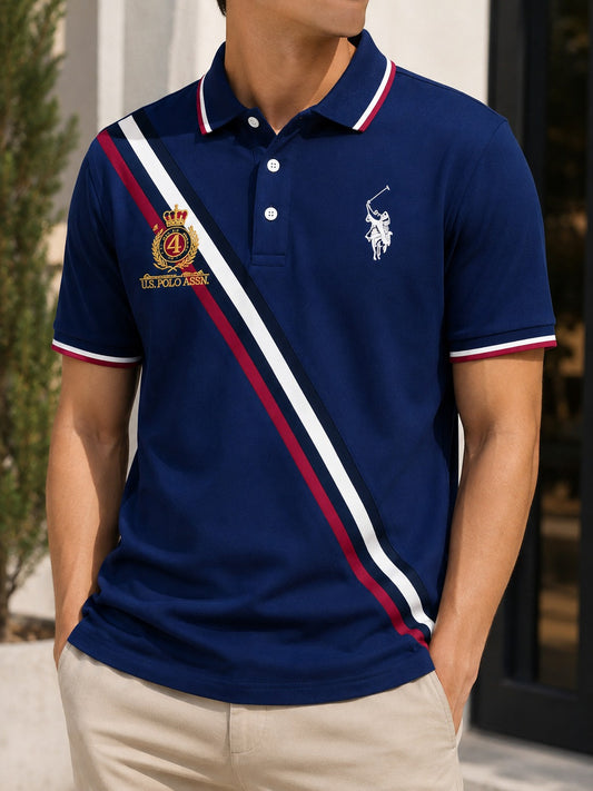Camisa Polo Club Alexander Smith Azul NK22