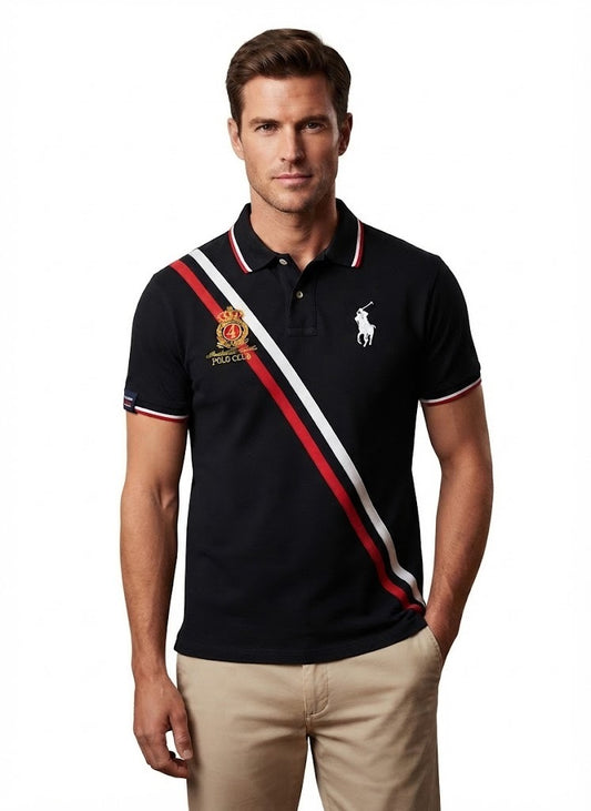 Camisa Polo Club Alexander Smith Negro NK22