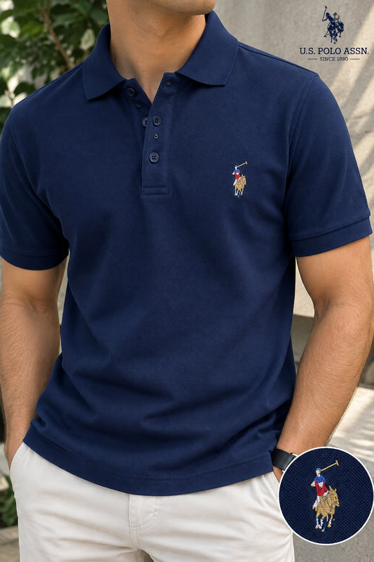 Camisa Polo Club Alexander Smith Azul NK23