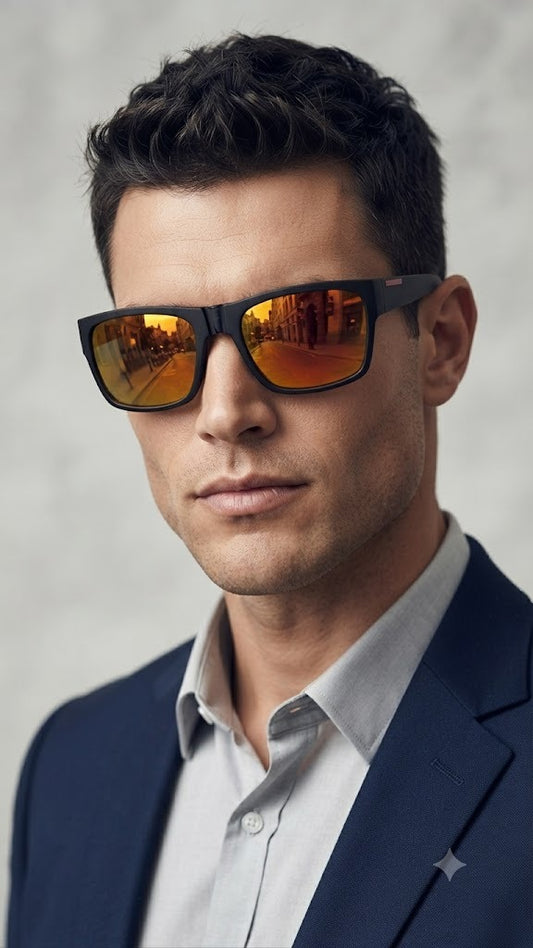Lentes para el Sol. para caballero -Estilo Linea/ Lente Naranja C187