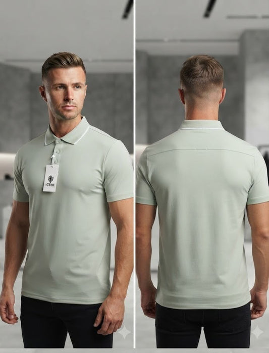 Camisa tipo polo marca Ice Man/ Verde menta NK15