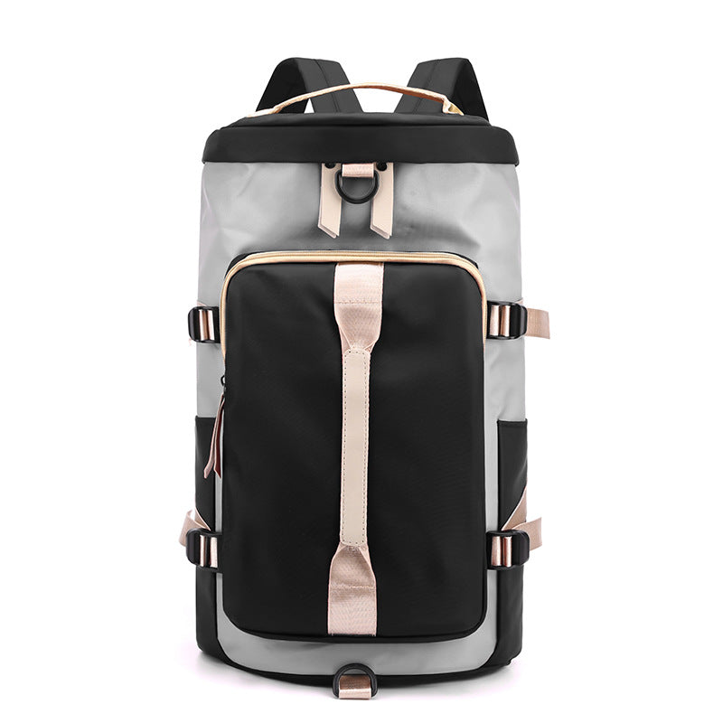 Mochila Impermeable-Multifuncional, Negra-Gris K143