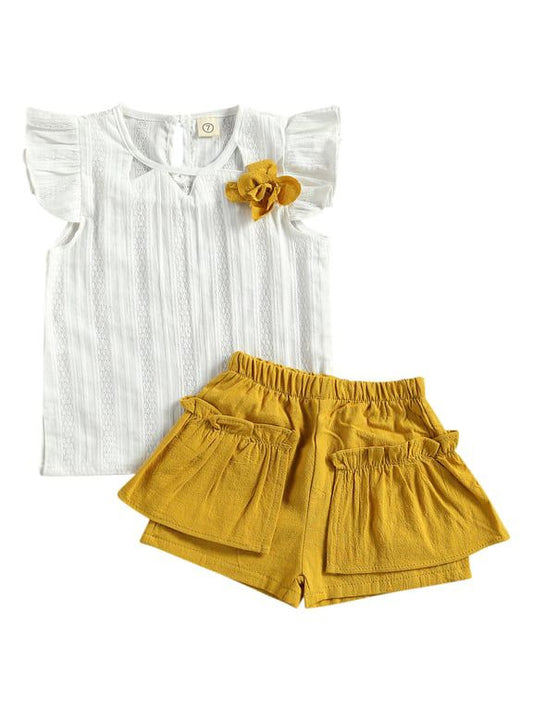 Conjunto para niña / RA51 / Blanco mostaza