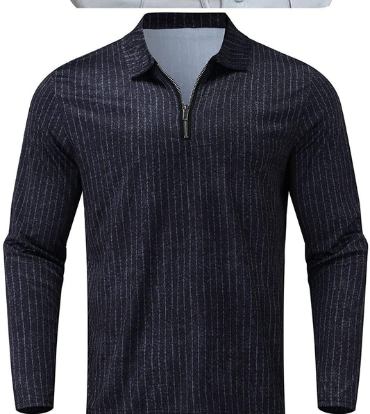 Pre-Sale Long Sleeve Polo Shirt Casual Black