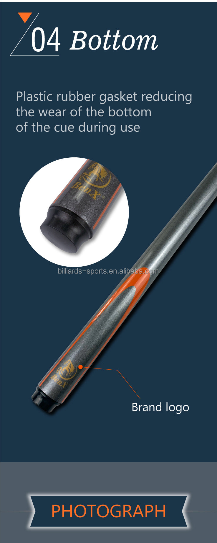 Tacos para Billar Fibra de Carbono 9.5mm