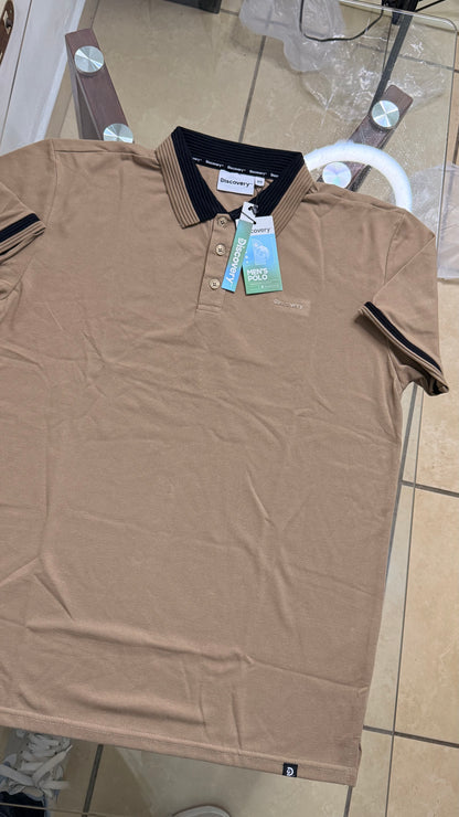 Camiseta Discovery para Caballero Tipo Polo - Cafe KCN67