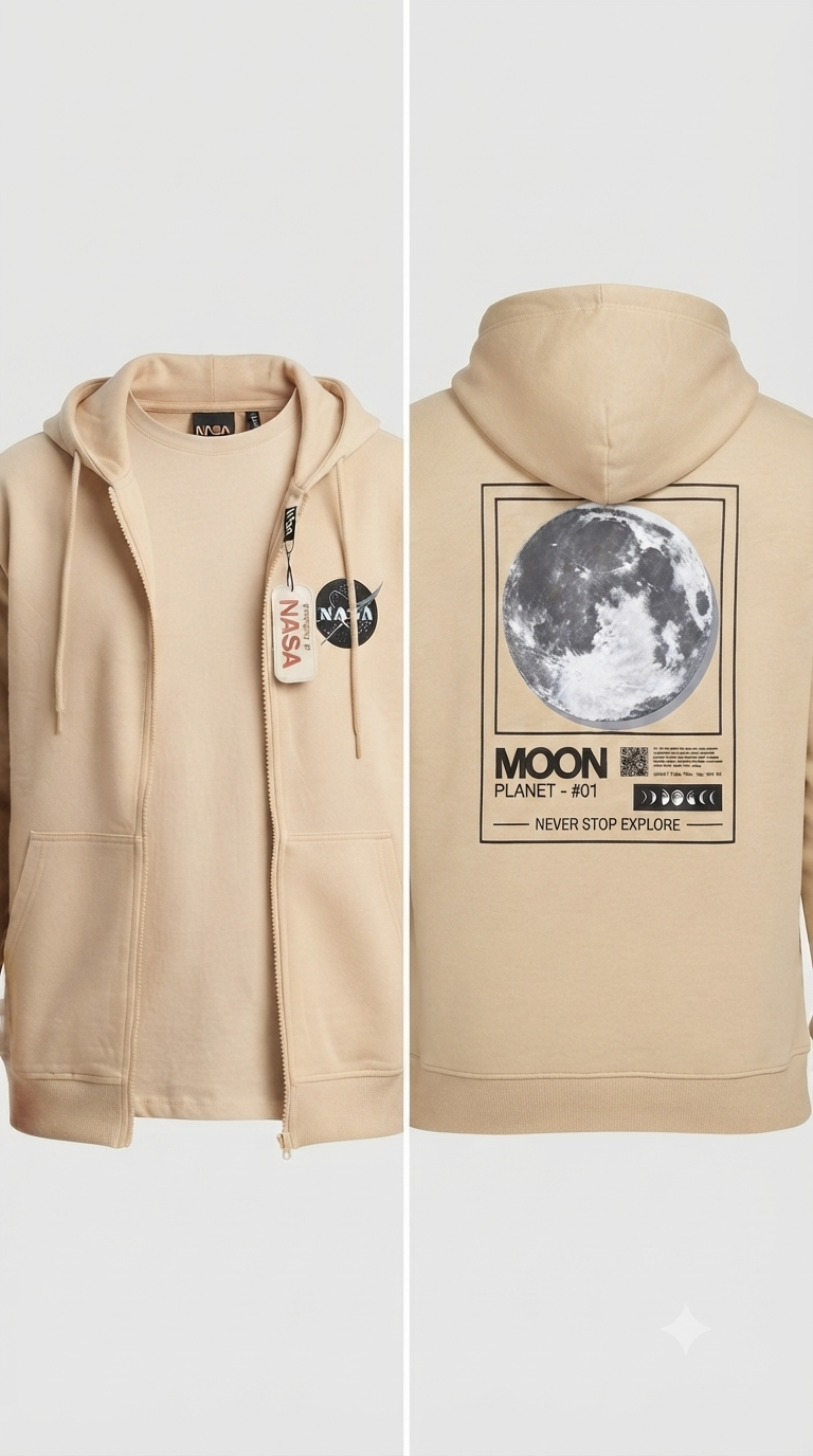 Hoodie Mission Space - NASA KCN41 Beige