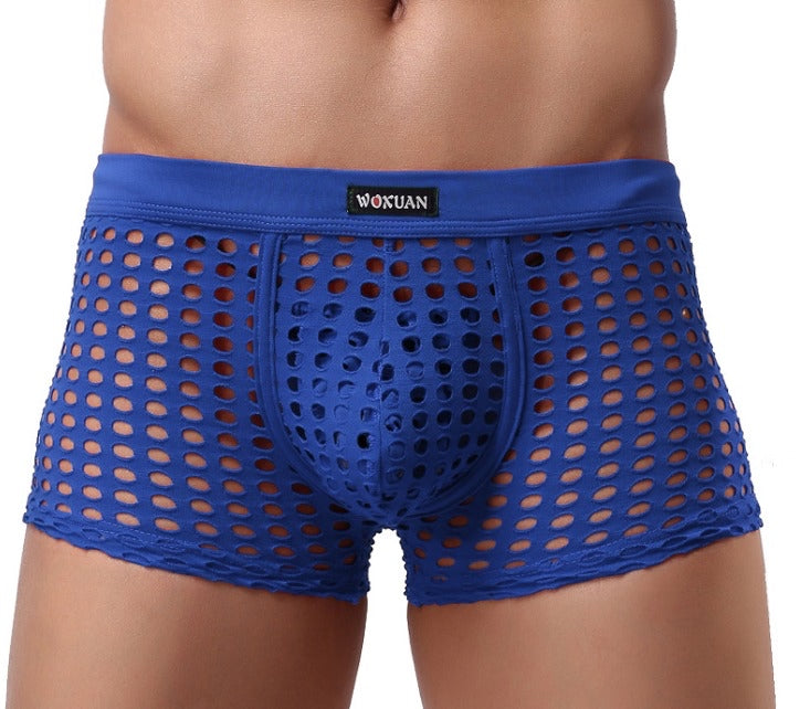 Boxer Malla Transparente - Azul K241