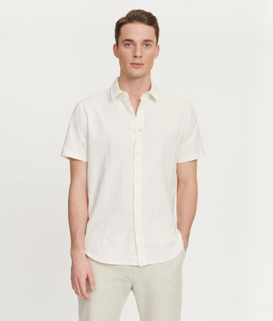 Camisa Tipo Polo Denim & Flower-Crema US74