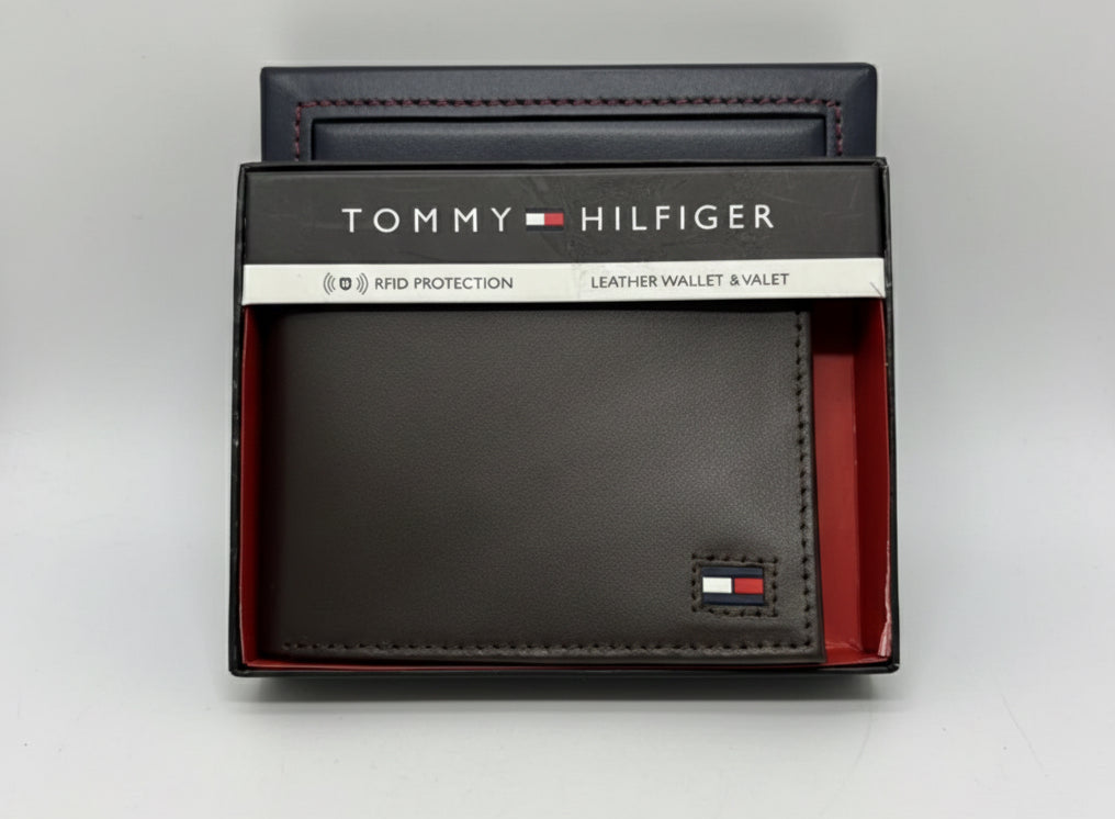 Billetera Para Hombre Marca Tommy Hilfiger Café US09