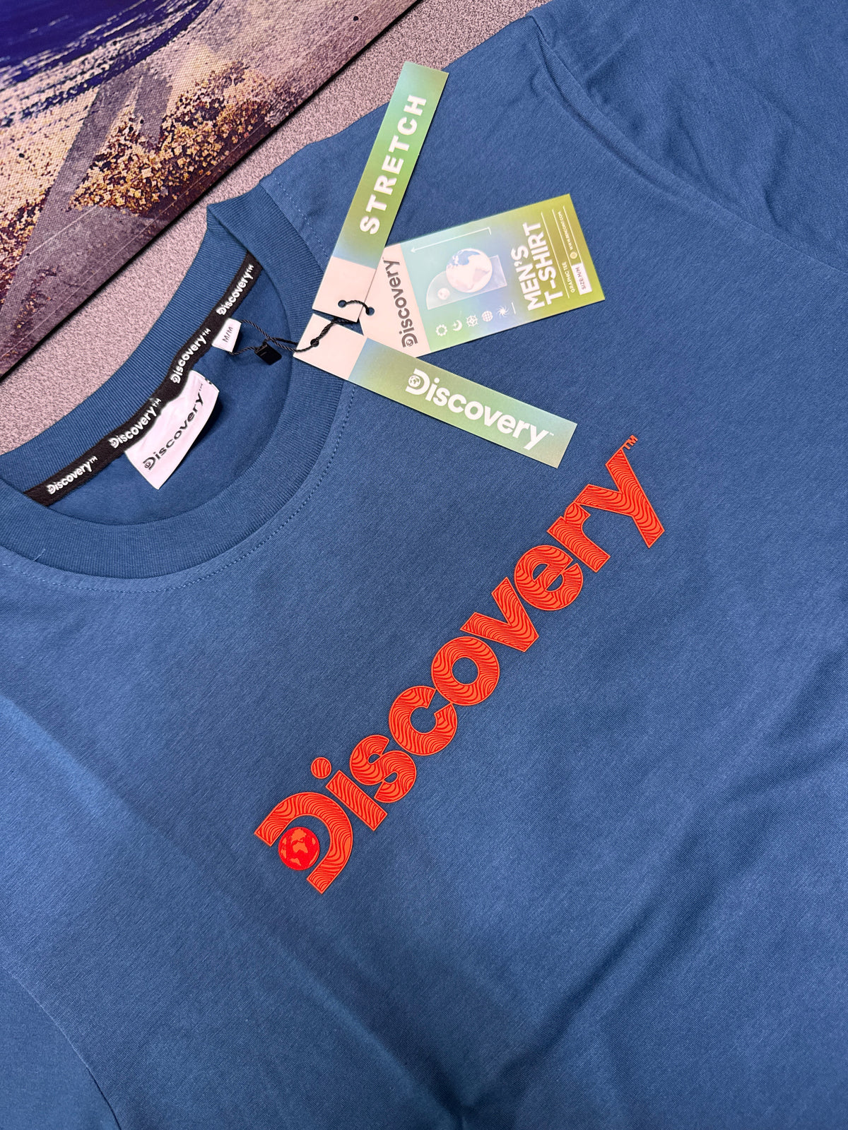 Camiseta Discovery para Caballero - Azul Claro KCN16