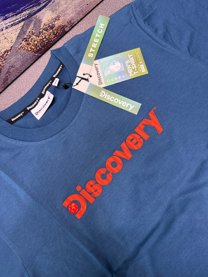 Camiseta Discovery para Caballero - Azul Claro KCN16