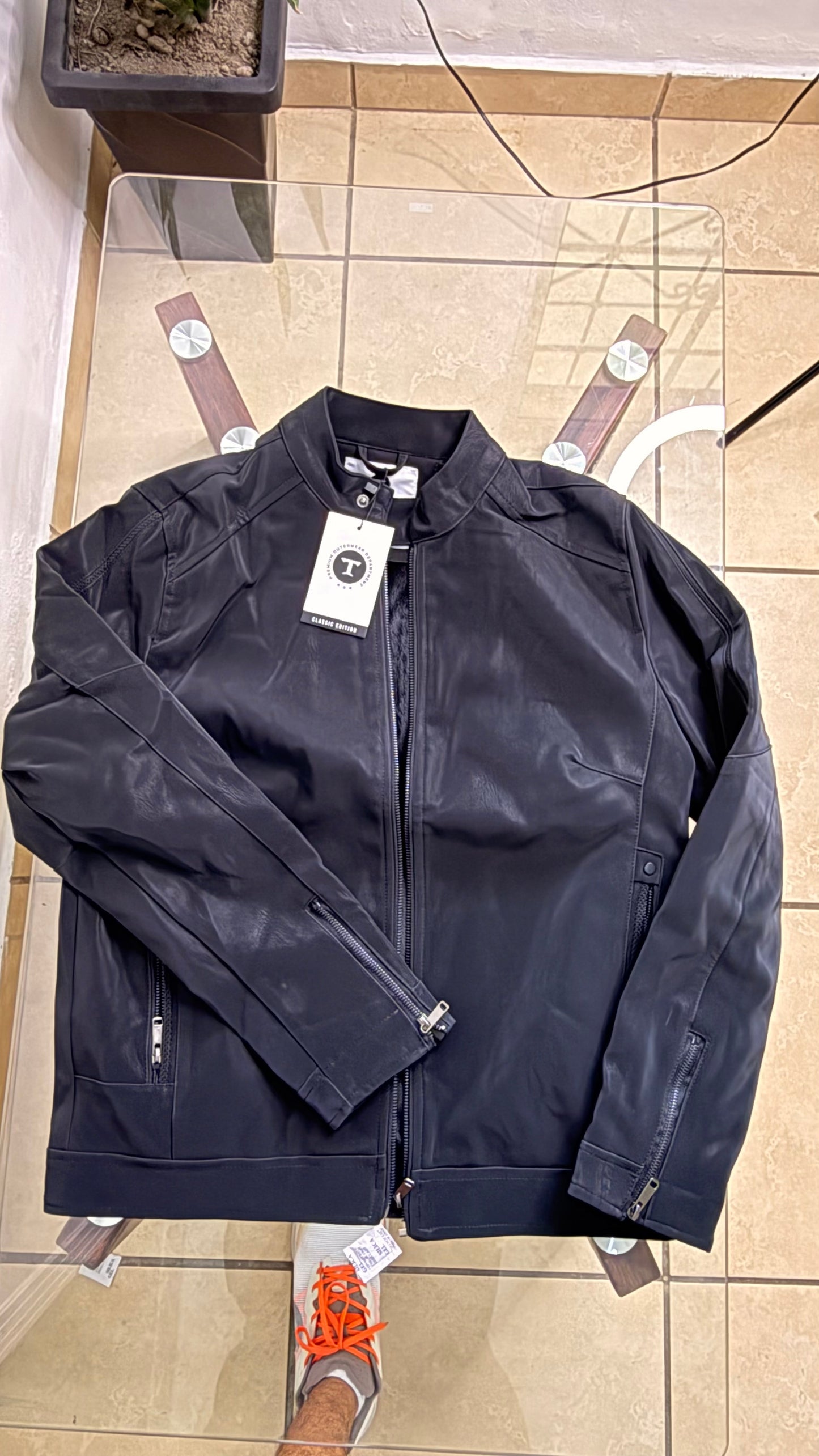 Jacket Impermeable Cuerina Touch & Go - Negra KCN46